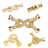 juya diy beaded jewelry fittings connector fastener hooks lock clasps supplies for handmade beadwork pearls jewelry making