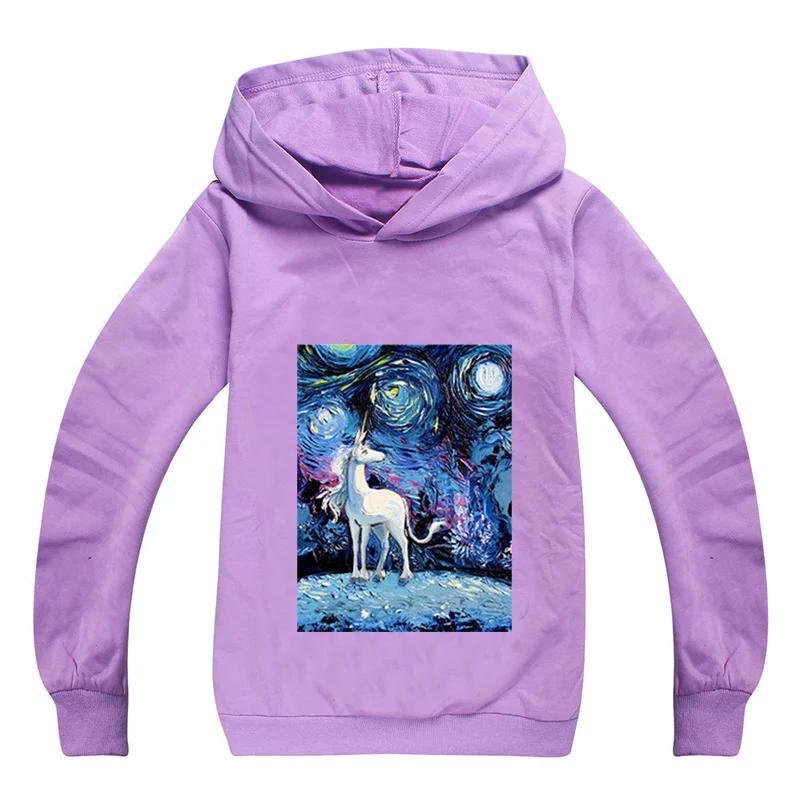 

Kids Kawaii Unicorn Hoodies for Teen Girls Tops Big Baby Toddler Sweatshirt Tee Long Sleeve Shirts Children Outfits 4-16 Years