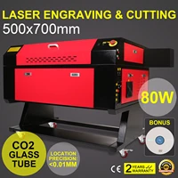 ruida 80w co2 laser engraver laser engraving machine cutter with color screen 700500mm woodworking machinery dsp control system