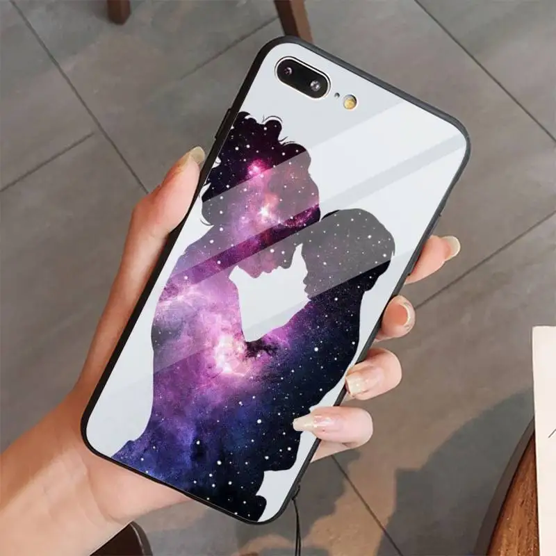 

Fashion mama of girl boy mom baby cute Phone Case Tempered glass For iphone 5C 6 6S 7 8 plus X XS XR 11 PRO MAX