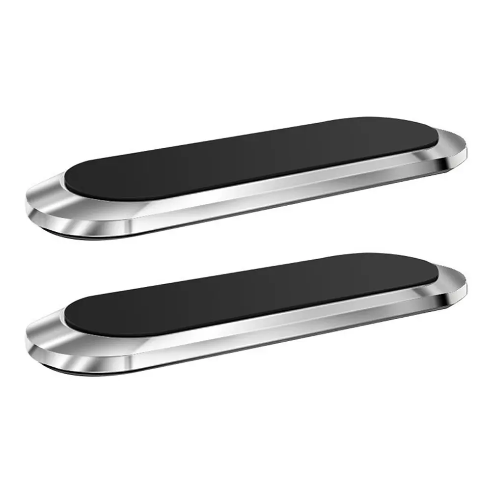 Silver 2 PCS KISSCASE магнитный автомобильный держатель для телефона для iPhone 7 samsung a50 настенный металлический магнит gps Автомобильный держатель для Xiaomi 9t huawei p20 lite - Цвет: Silver 2 PCS