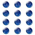 Магнит для холодильника с созвездиями 12, магнит для холодильника 30 мм, синее стекло, наклейка для холодильника, магнитное украшение для дома