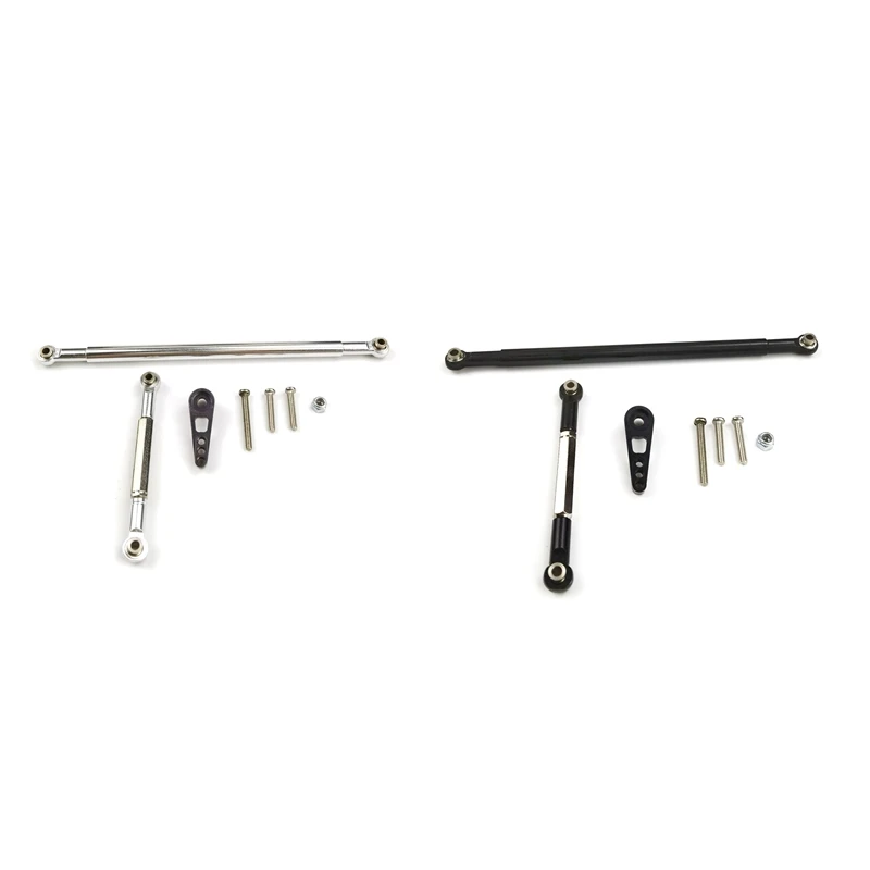 

2 набора, металлический стержень рулевого управления, сервопривод для MN86K MN86KS MN86 MN86S MN G500 1/12, серебристый и черный