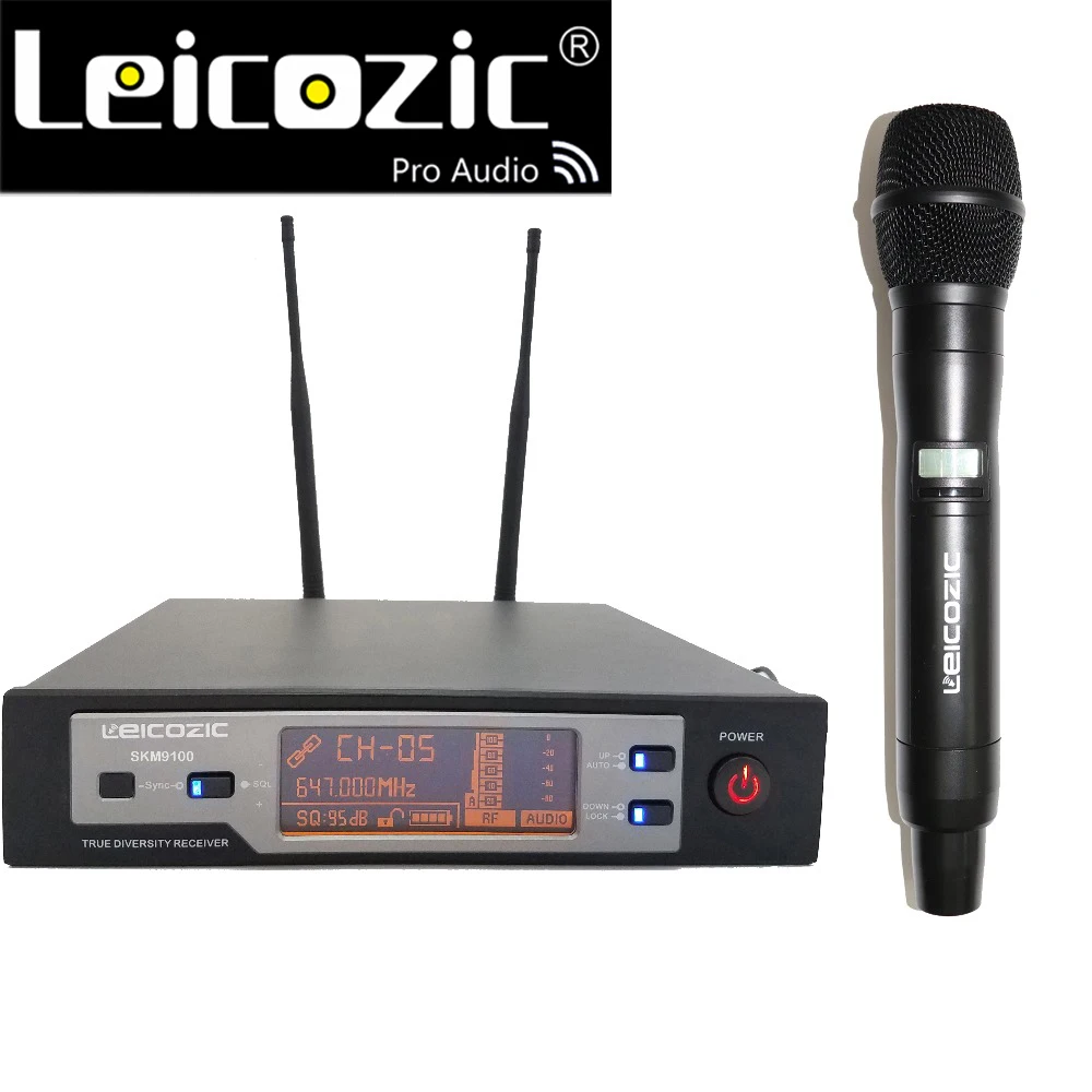 Профессиональный цифровой микрофон leicosic skm9100d 615 655 МГц беспроводной mikrafon ручной