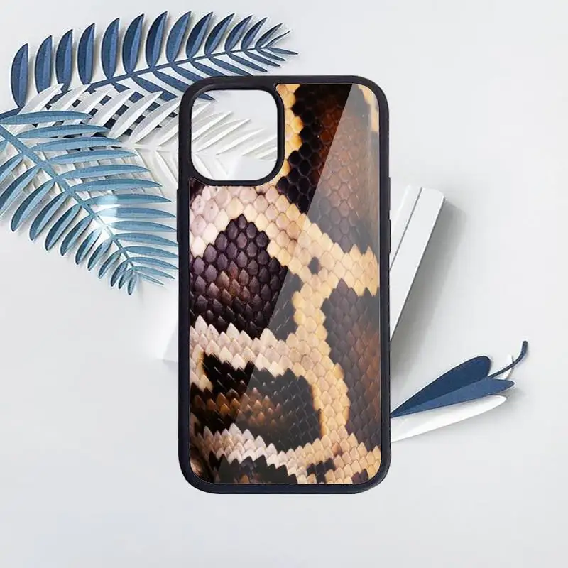 

Colorful Gold Snake Skin pattern Phone Cases PC for iPhone 11 12 pro XS MAX 8 7 6 6S Plus X 5S SE 2020 XR Luxury brand funda