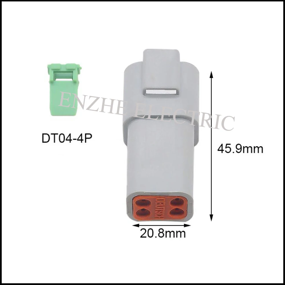 

50SET DT series DT04-4P car female connector cable male terminal 4 pin Plug connector sockets DJ7041-1.6-11 rubber connector