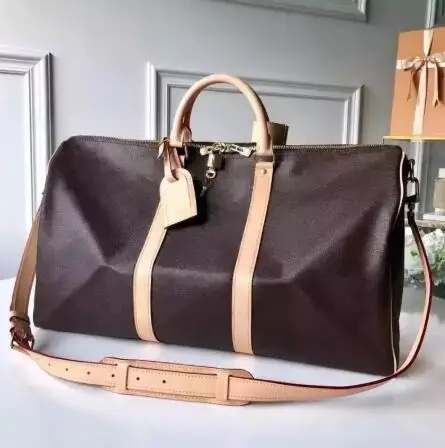 

Brand luxury Designer fashion travelling bag women duffel big size keepall bag genuine leather with high quality free shipping