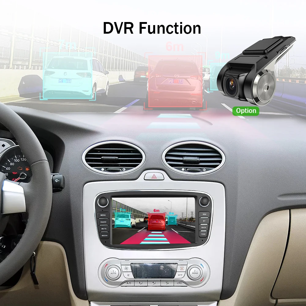 Автомагнитола Podofo MP5 плеер 2 Din с 7 &quotGPS Wi Fi Bluetooth для Ford/Focus/S Max/Mondeo 9/GalaxyC