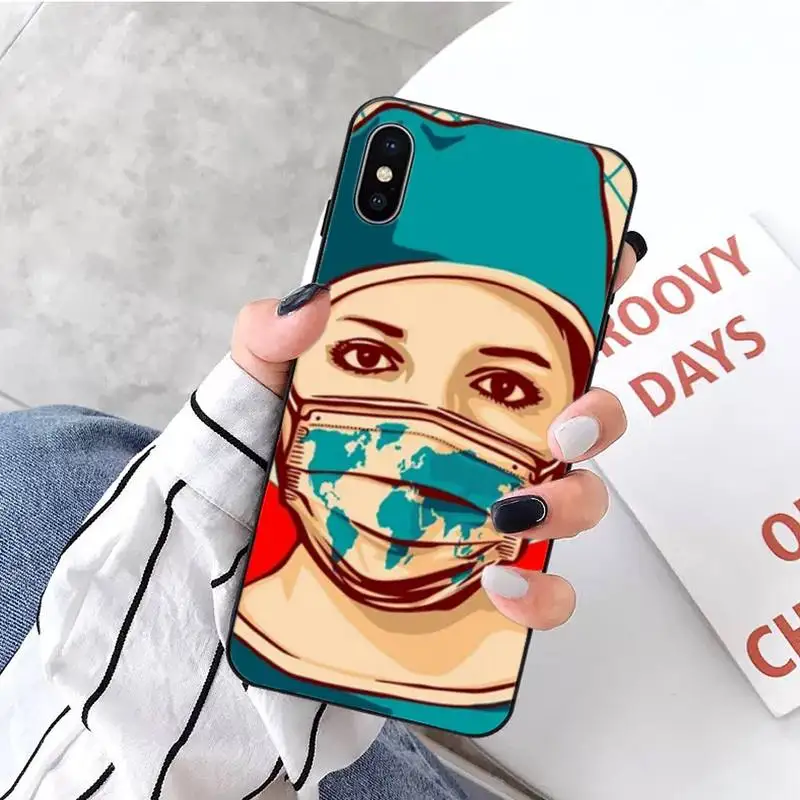 

Medicine Nurse Doctor Dentist cute cartoon luxury high quality Phone Case For iphone 5 5s 5c se 6 6s 7 8 plus x xs xr 11 pro max
