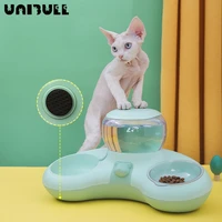 new pet cat bowl automatic feeder dog cat food bowl with water fountain double bowl drinking raised stand dish bowls for cats