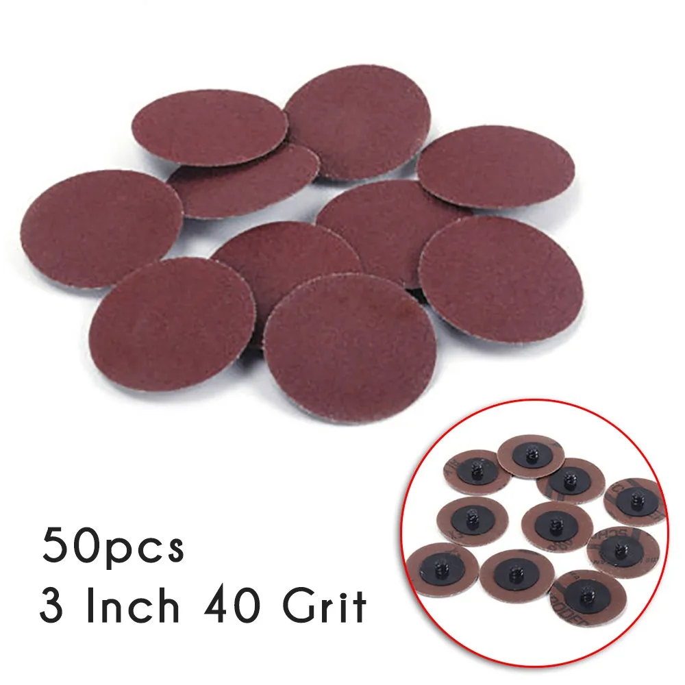 

3 Inch Sanding Discs 50Pcs Abrasive Tool Fitting New Parts Roll Lock Pads