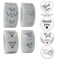 500pcs cute 1 inch round thank you white stickers labels gift bagbox diy decoration