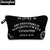 deanfun elegant black small makeup bag letters printing cosmetic bags for women storage travel bags for a gift 51524