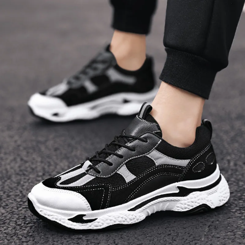 

Мужская обувь, новинка весенней стильной обуви, модная трендовая спортивная обувь для папы, Студенческая Повседневная обувь для скейтборда...