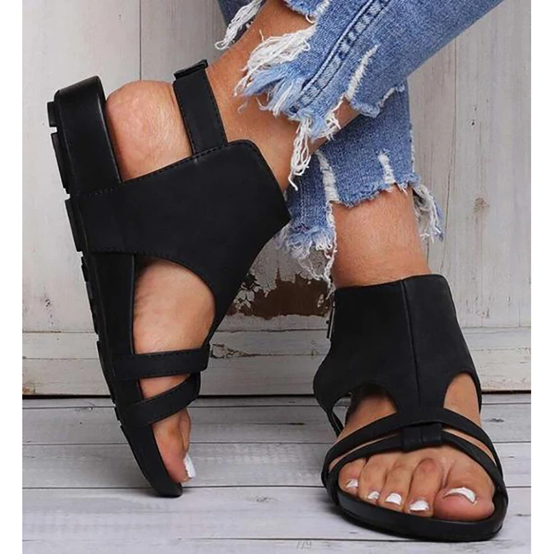 GRITION/женские сандалии платформа танкетка каблук без шнуровки на матовые туфли из