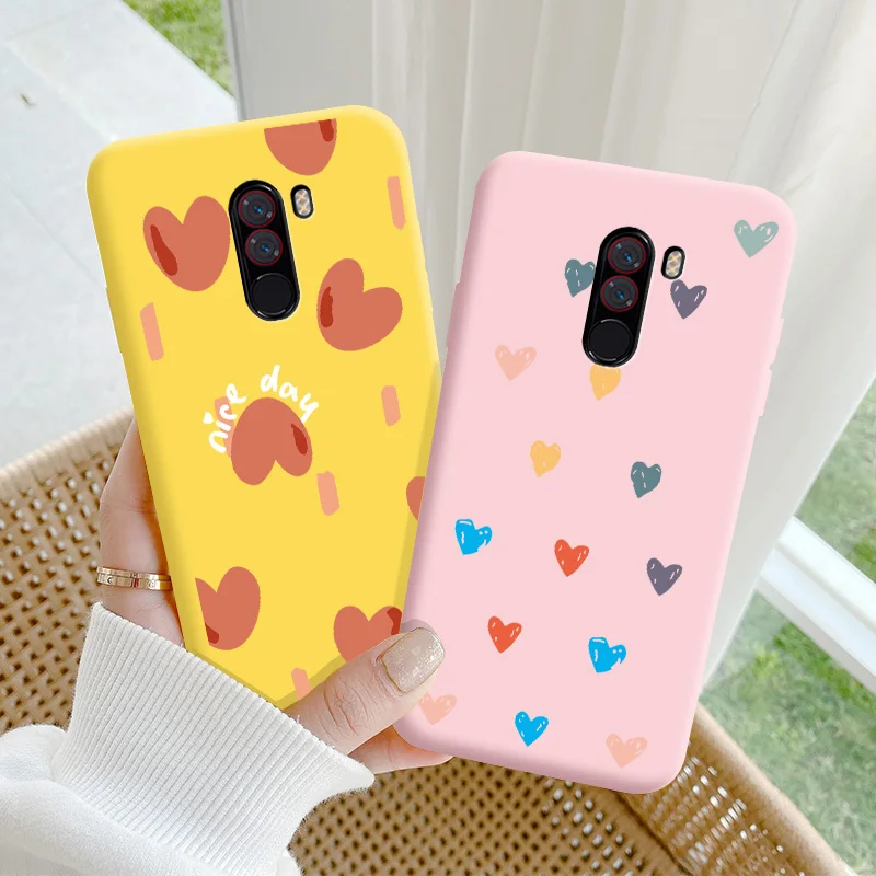 

For Xiaomi F1 Case Protective Phone Shell Frosted Silicone Casing For Xiaomi F1 Color Heart-Shaped Soft TPU Back Cover