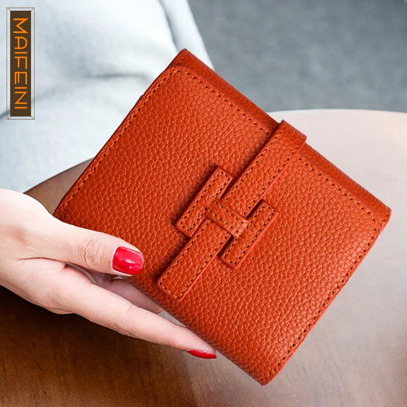 Новый женский кошелек с пряжкой на ремне модный короткий кошелек|Мужские