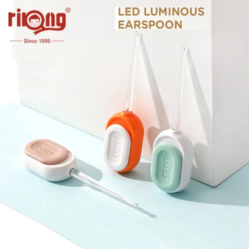 Rikang Baby Ear cleaner LED EarSpoon Care Ears Cleaning with Light Earwax Spoon Digging Tool Syringe | Мать и ребенок