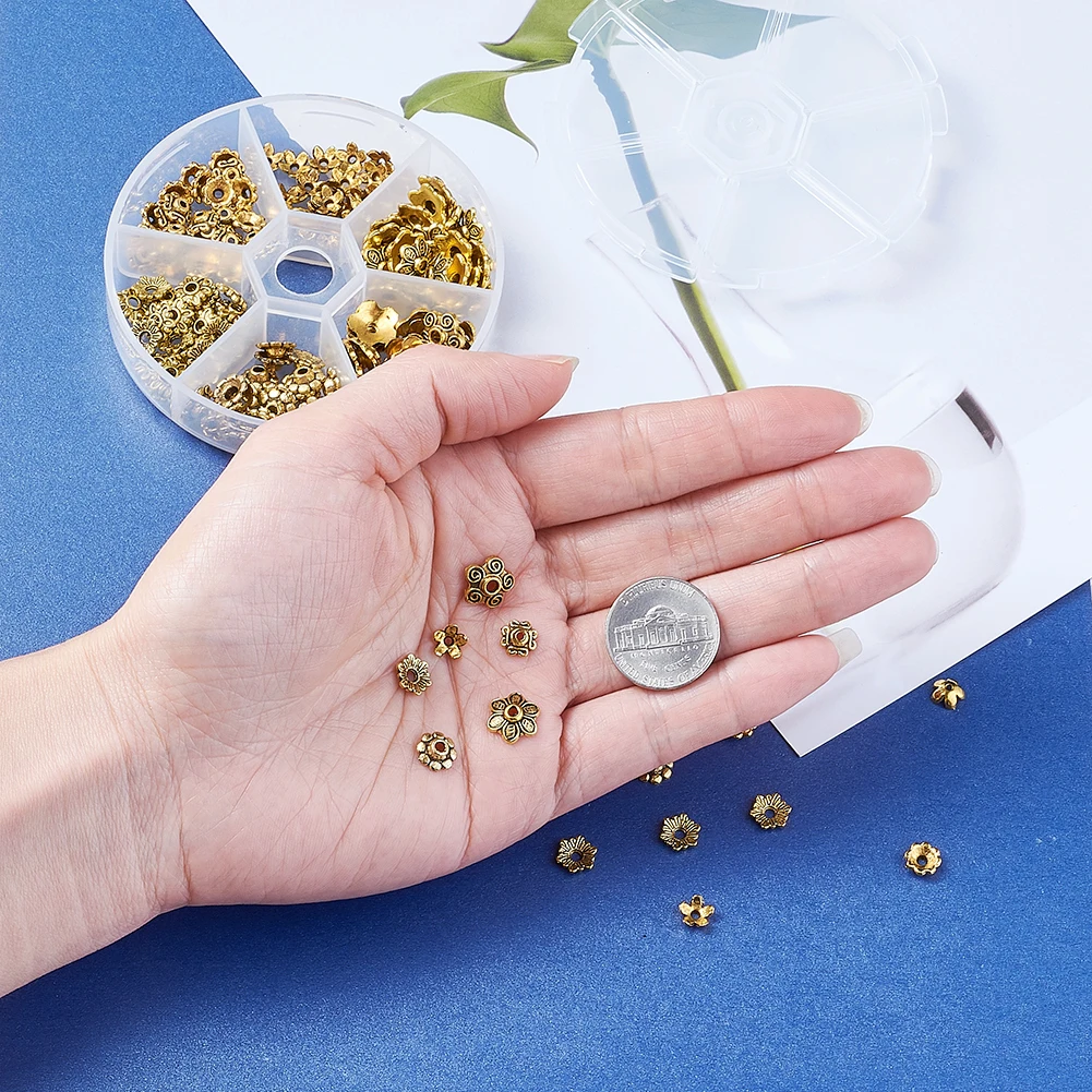 180 шт./кор. колпачки из сплава для бусин в тибетском стиле изготовления ювелирных