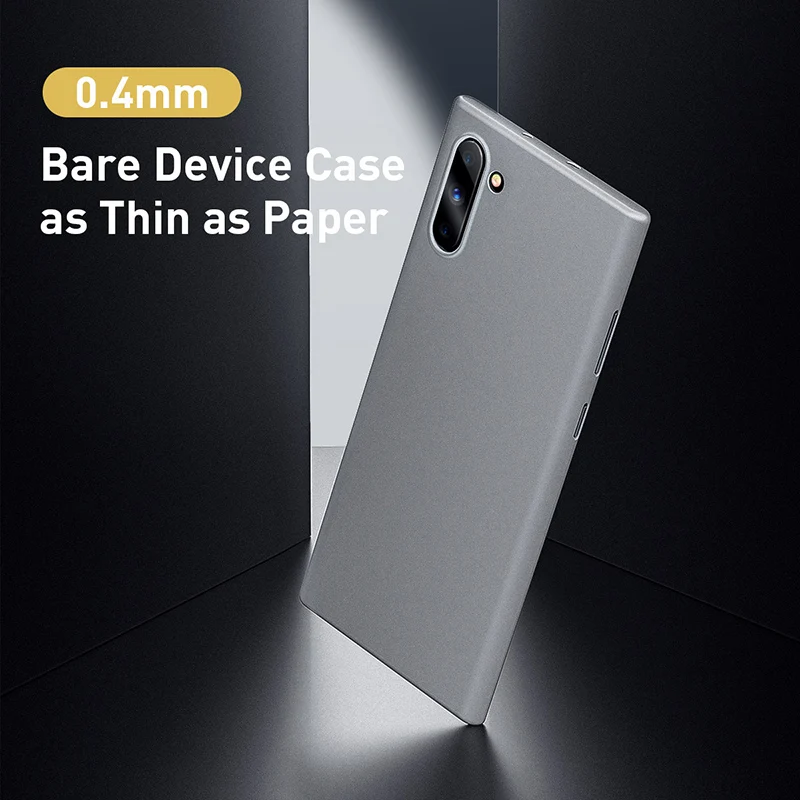 Супертонкий чехол Baseus с крыльями для Samsung Note 10 Plus гладкий жесткий из