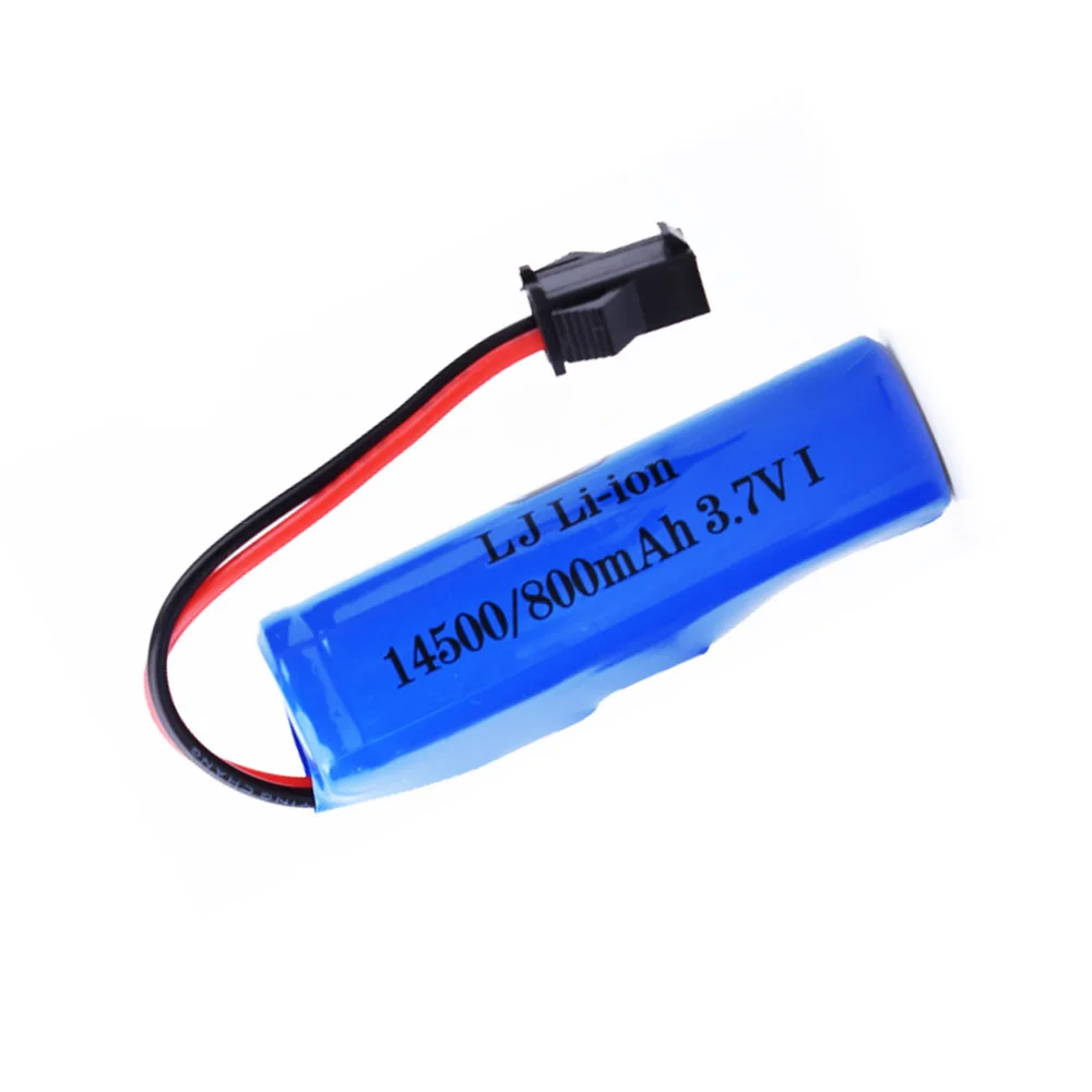 14500 battery 3 7v 800mah lipo battery and charger set for c2 d828 rc stunt dump car toy accessory 3 7 v rc battery sm 2p plug free global shipping
