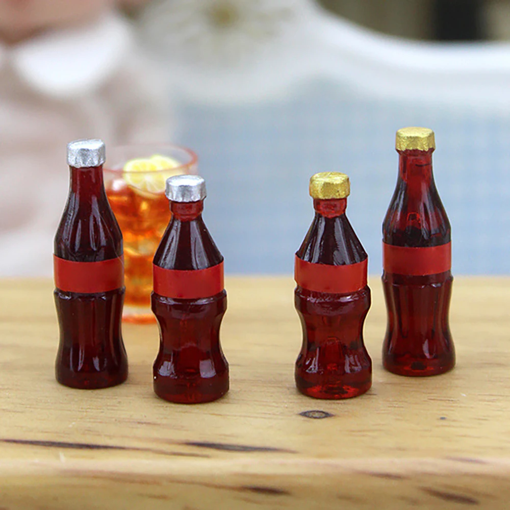 

1 шт. 1/12 аксессуары для кукольного домика, миниатюрная резиновая бутылка кока-колы, модель напитка-колы, миниатюрные предметы, украшение для ...