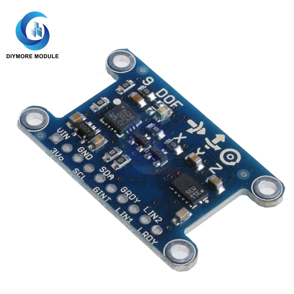 L3GD20 LSM303D 9 оси 9DOF компас ускорения модуль цифровой гироскоп 3-5V IIC/I2C SPI Интерфейс