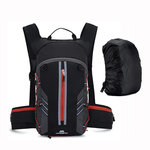 Red N rain cover Сумка для бега 10L велосипедный рюкзак Trail Cycling Marathon Run Рюкзак гидратация мужская сумка для воды Спортивная Бутылка велосипед назад жилет пакет - Цвет: Red N rain cover