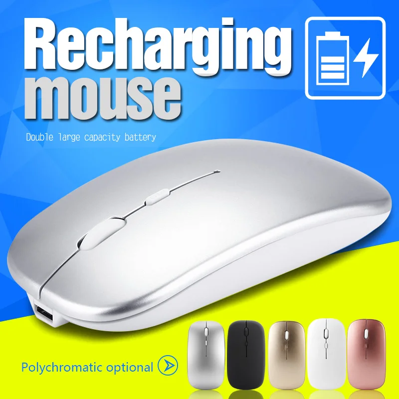 

Wireless Mouse Computer Mouse Silent 10m Mause Rechargeable Ergonomic Bluetooth Mouse 2.4Ghz Mice For Laptop PC Tablet IPad