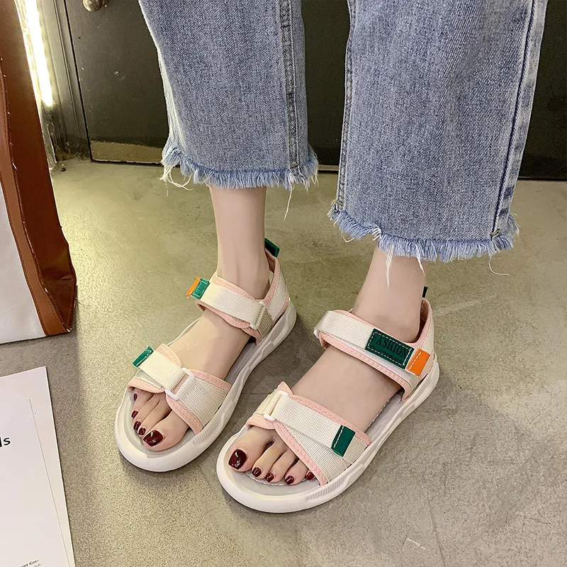 

Fashion Womens Shoes 2021 Clear Heels Roman Sandals Soft Luxury Gladiator Summer Multicolored Comfort New Flat Beach Low Girls R