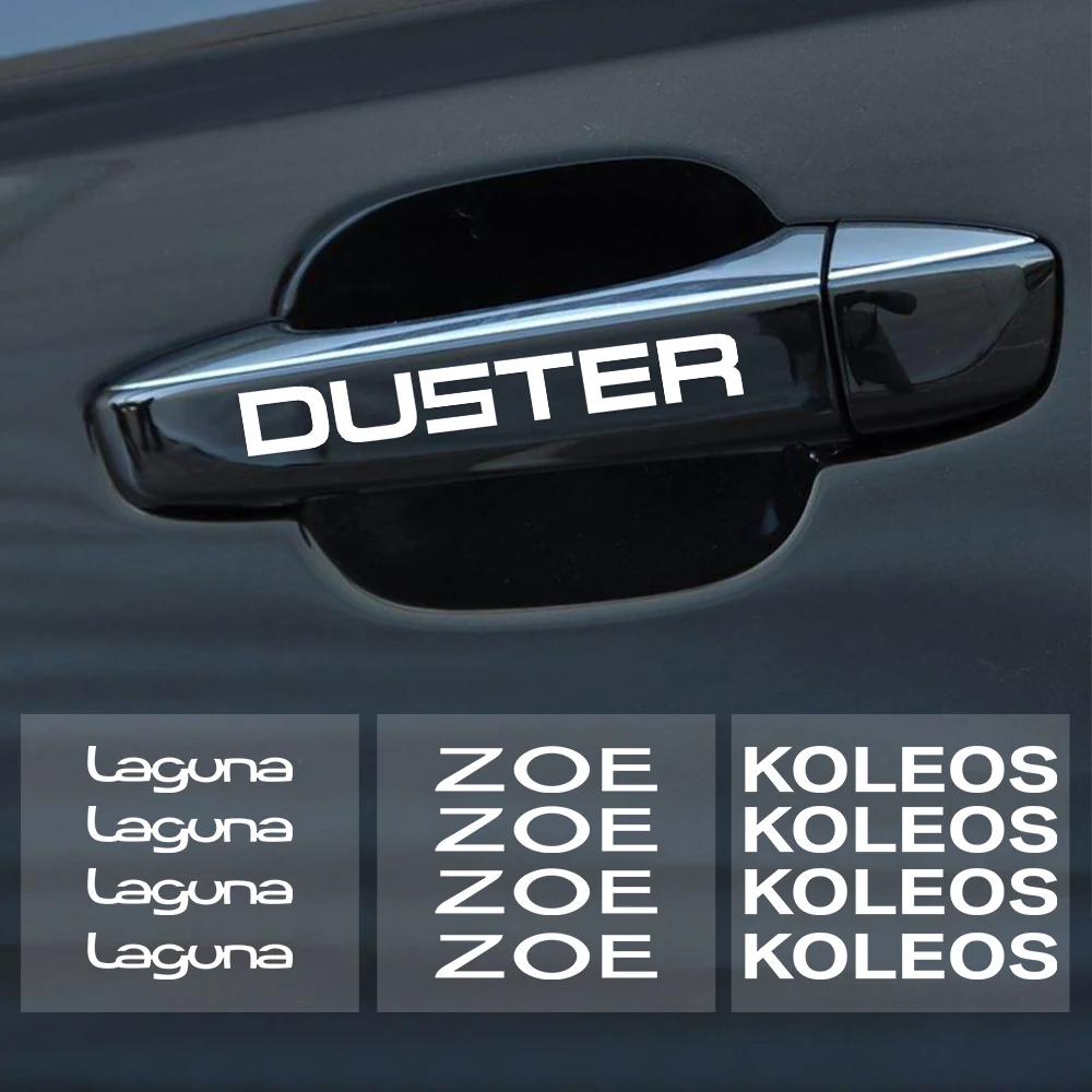 Авто дверные ручки отделкой наклейки 4 шт. для Renault DACIA Duster Megane Logan Loguna Zoe Koleos Fluence