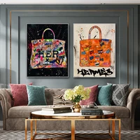 abstract street graffiti art oil painting bag on canvas modern pictures posters and prints for living room home wall decoration