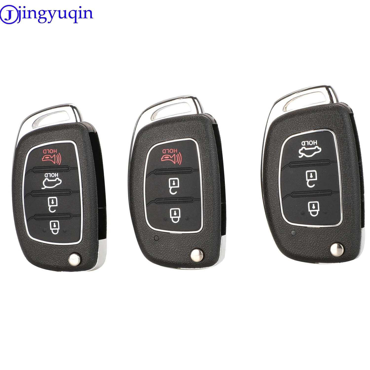 Jingyuqin дистанционный ключ оболочка для Hyundai 3/4 кнопки Santa Fe ix35 i30 Складной флип