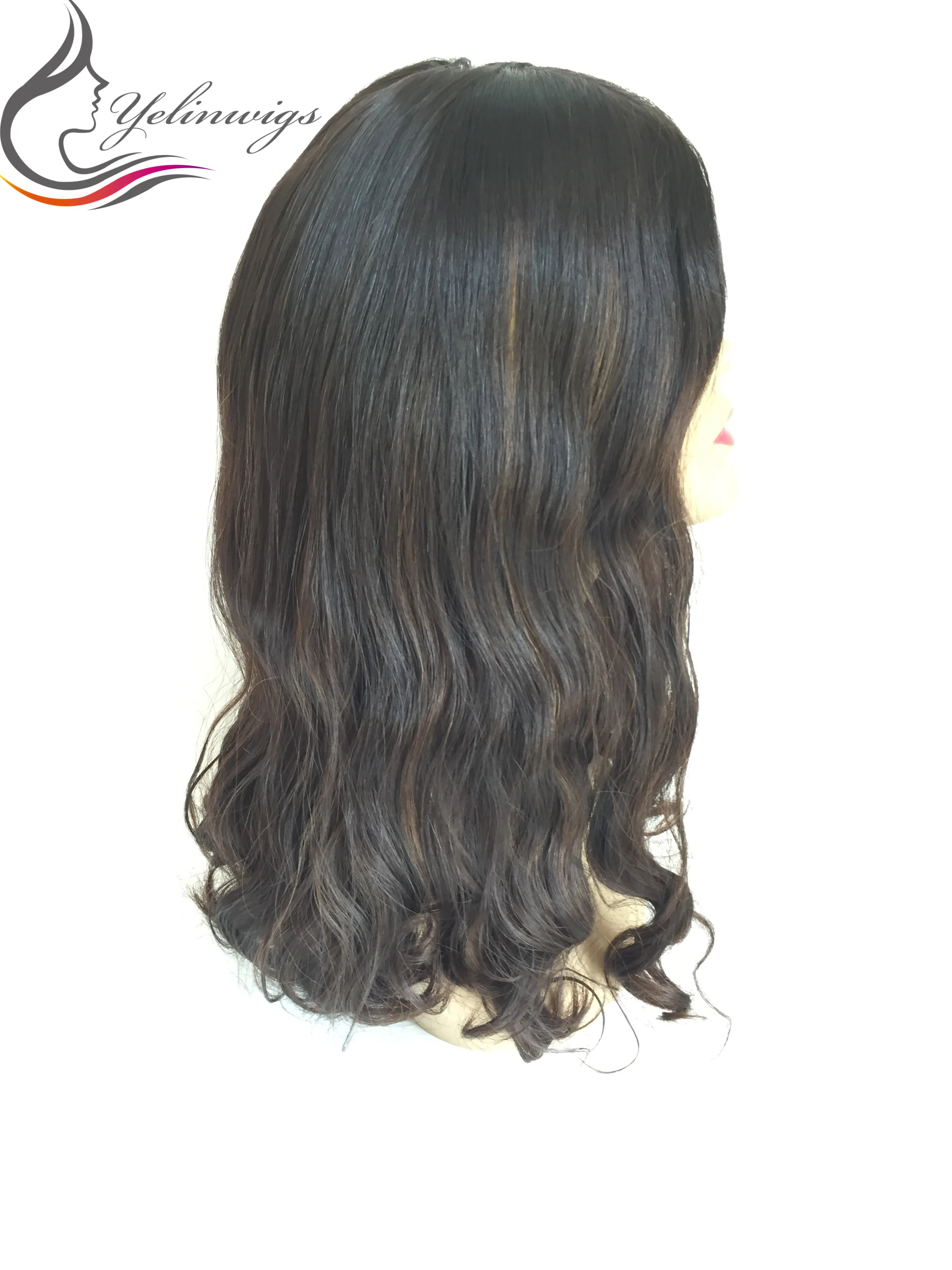 Высококачественный Европейский дневной еврейский парик Кошерный 4/6 года яркий