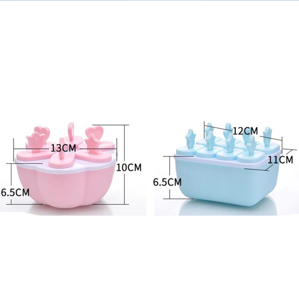 

New silicone Ice cream Mold Combination Ice cube maker Popsicle mold ice cream Mold Ice cube tray mold with Box Lid Household