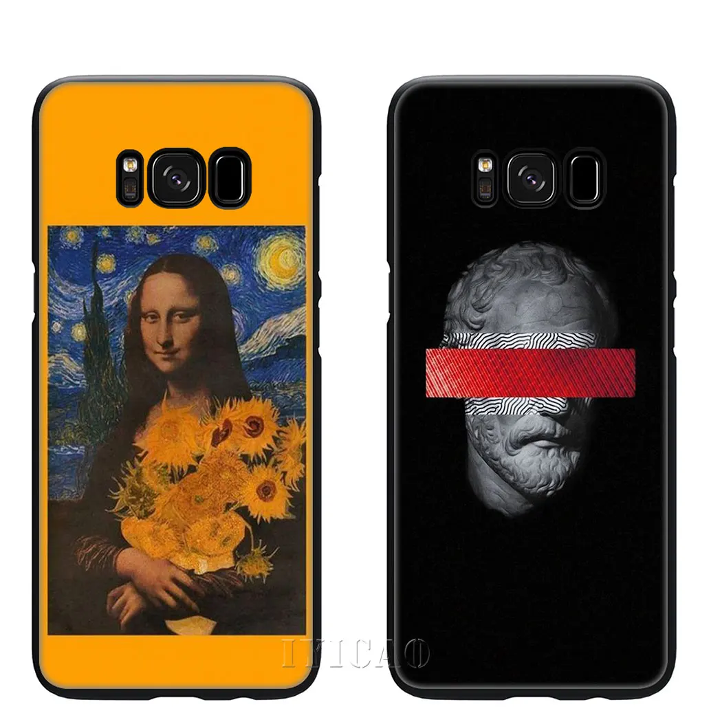 Art Aesthetic Van Gogh Mona Lisa David Soft Silicone Case for Samsung Galaxy S20 S10 S9 S8 Lite Plus Ultra S10E S6 S7 Edge | Мобильные