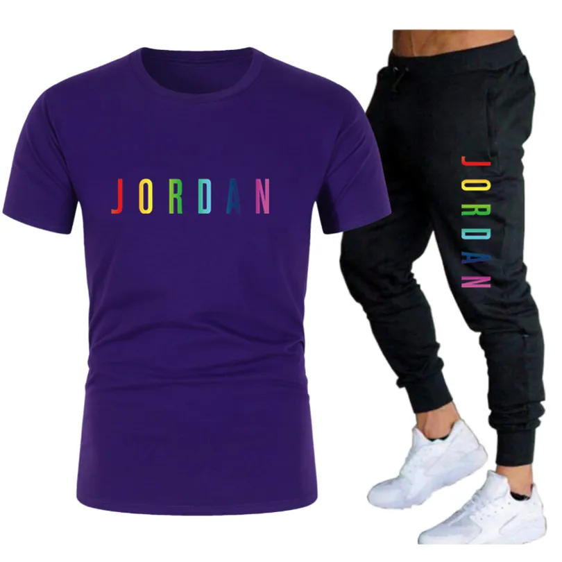 

2020 men's t-shirt and pants sets two-piece sets men / women casual tracksuit new fashion print suits sports pants sports pants