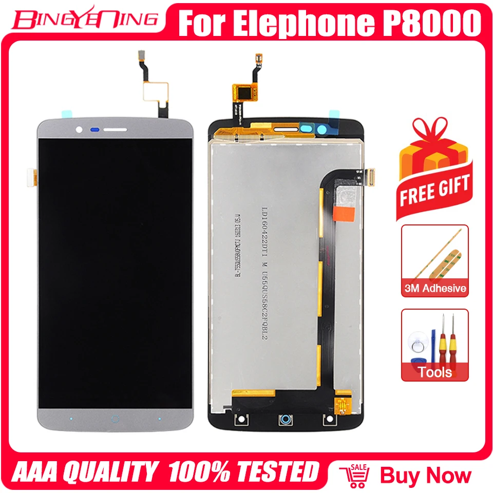 BingYeNing новый оригинальный для Elephone P8000 сенсорный экран и ЖК-дисплей + рамка в сборе