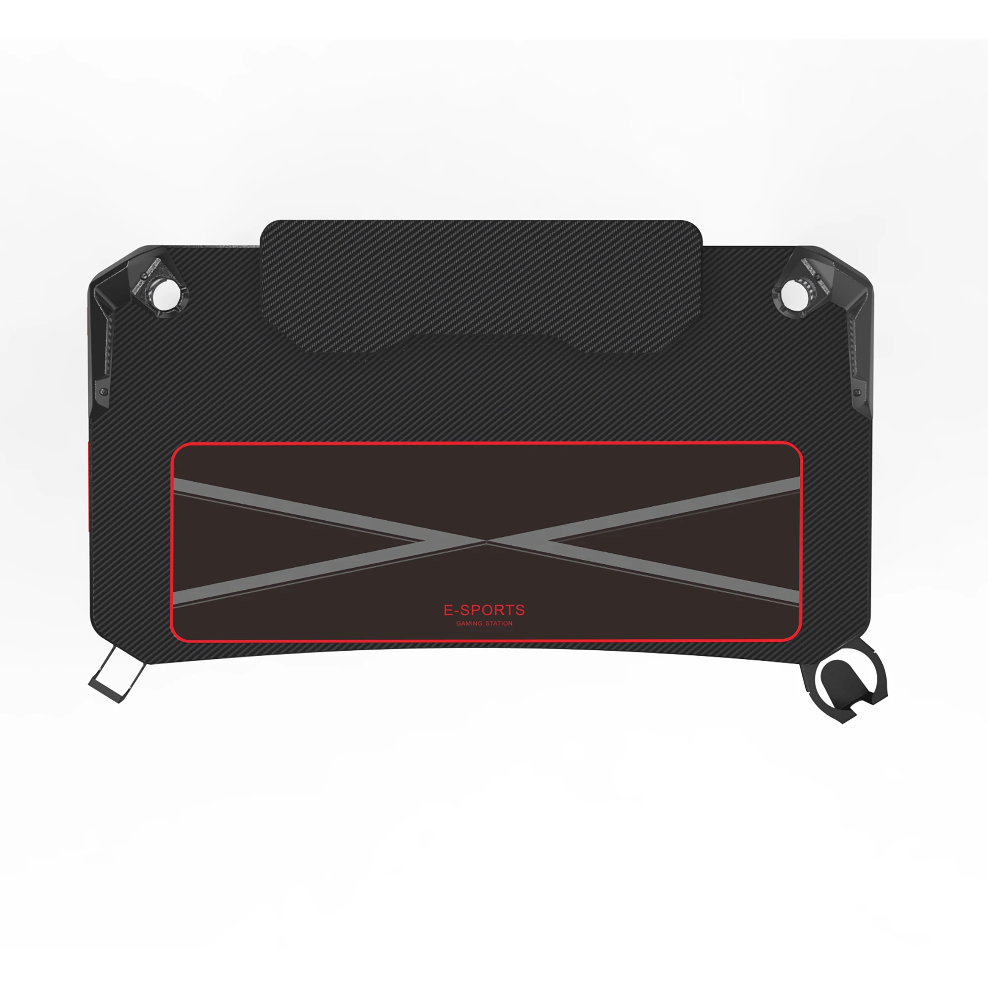 

Gaming Desk 43.3 Inch Computer Gaming Desk E-Sports Racing Table with with Cup Holder, Headphone Hook for Home Office