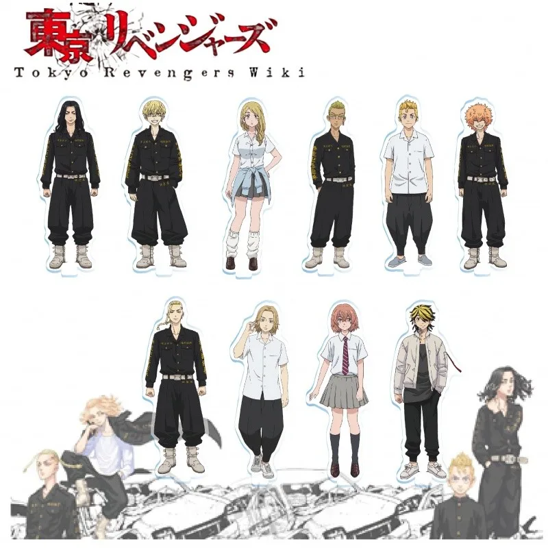 

Anime Tokyo Revengers Sano Manjiro Hanagaki Takemichi Acrylic Stand Figure Model Plate Display Desk Decor Cosplay Collection Toy