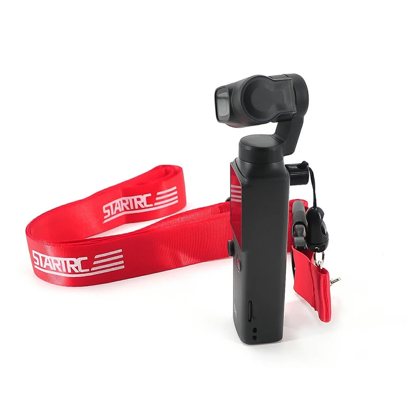 STARTRC Gimbal Camera Strap + Hand Strap + 1/4 Screw Set (Black and Red 2 Piece Set) for FIMI PALM For DJI OSMO Pocket 2