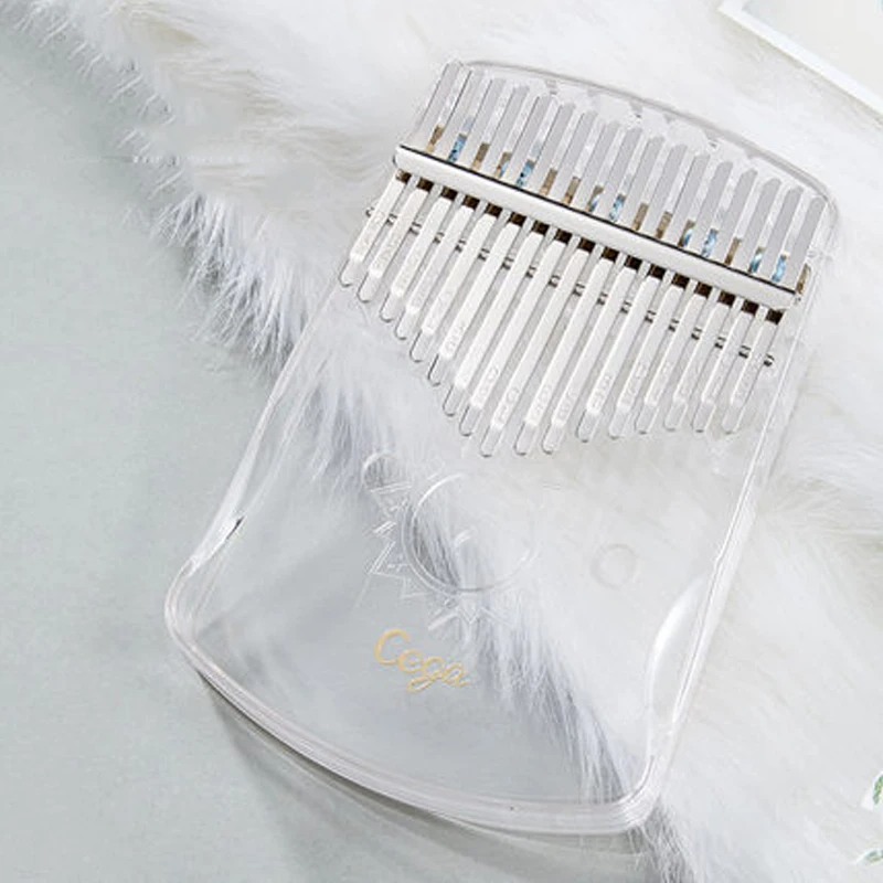 Калимба 17 ключ кристально прозрачный палец пианино для начинающих музыкальный