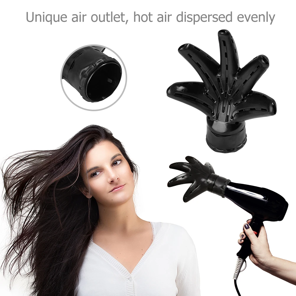 

Портативный пластиковый диффузор для волос в форме руки инструменты для укладки парикмахерских кудрявых волос диспенсер для волос капюшон...