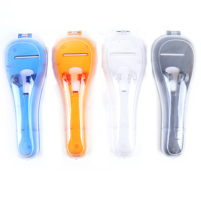 

Brand New high quality Portable Men's Razor Blades Holder Box Portable Blue Travel Shaver Holder Box Case Shaving Machine 1PCS