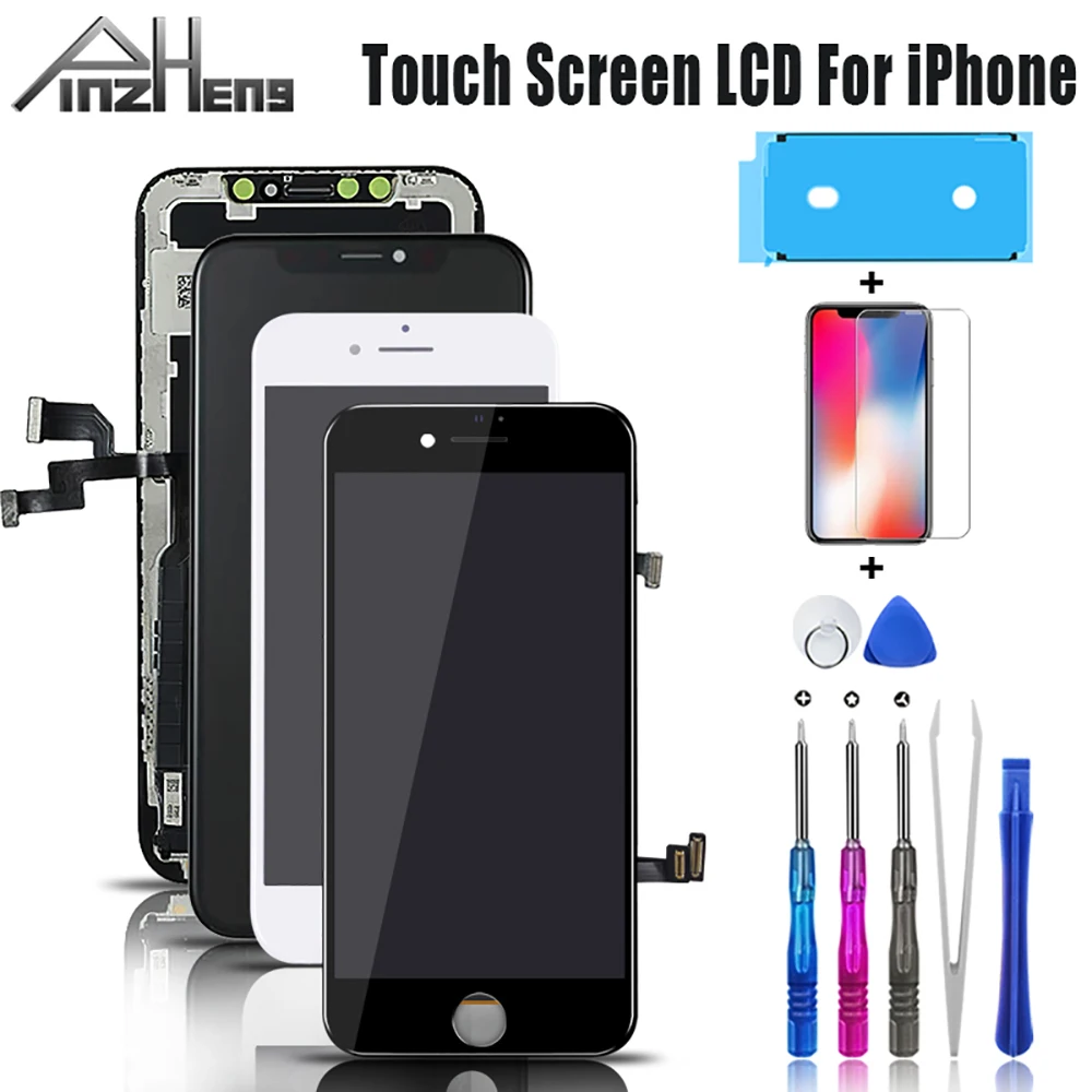 PINZHENG AAAA сенсорный ЖК-экран для iPhone 7 6 6s 8 Plus ЖК-дисплей для iPhone 5 5S 4S SE X экран дигитайзер сборка