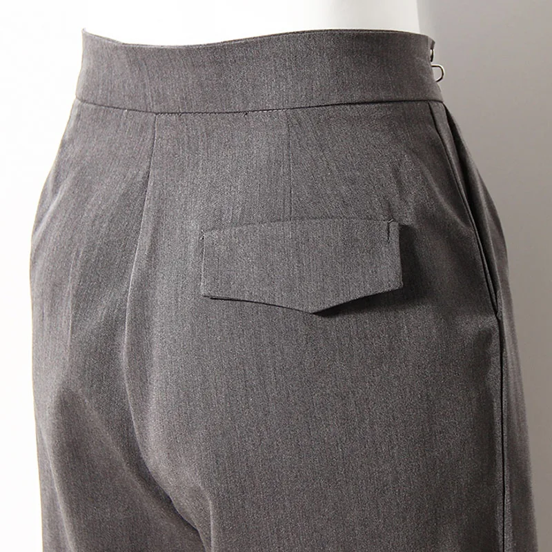 

SeeBeautiful Simple Casual Loose Pants Button Zipper Hasp Wide Leg Trousers New Fashion Spring Summer 2021 Woman E285