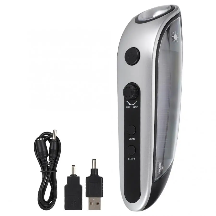 Портативный многофункциональный светодиодный фонарик на солнечной батарее с USB