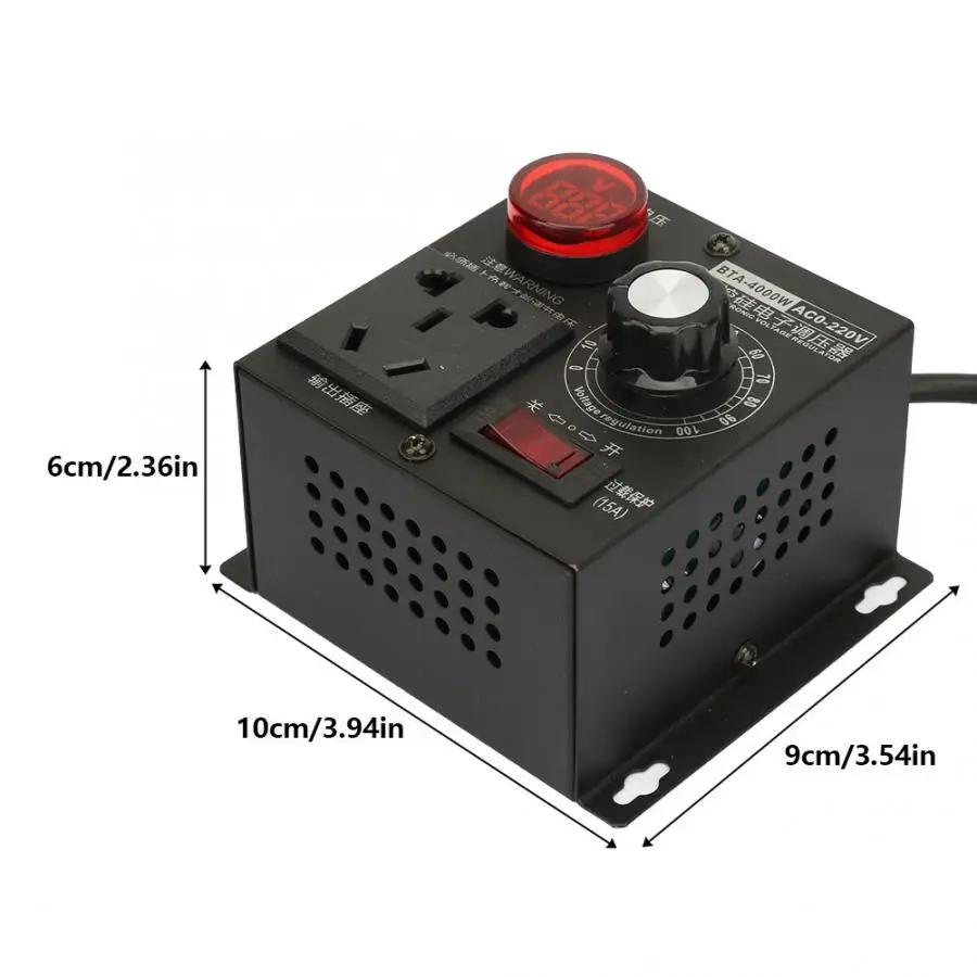 Контроллер вентилятора двигателя 4000 Вт электронный регулятор напряжения SCR