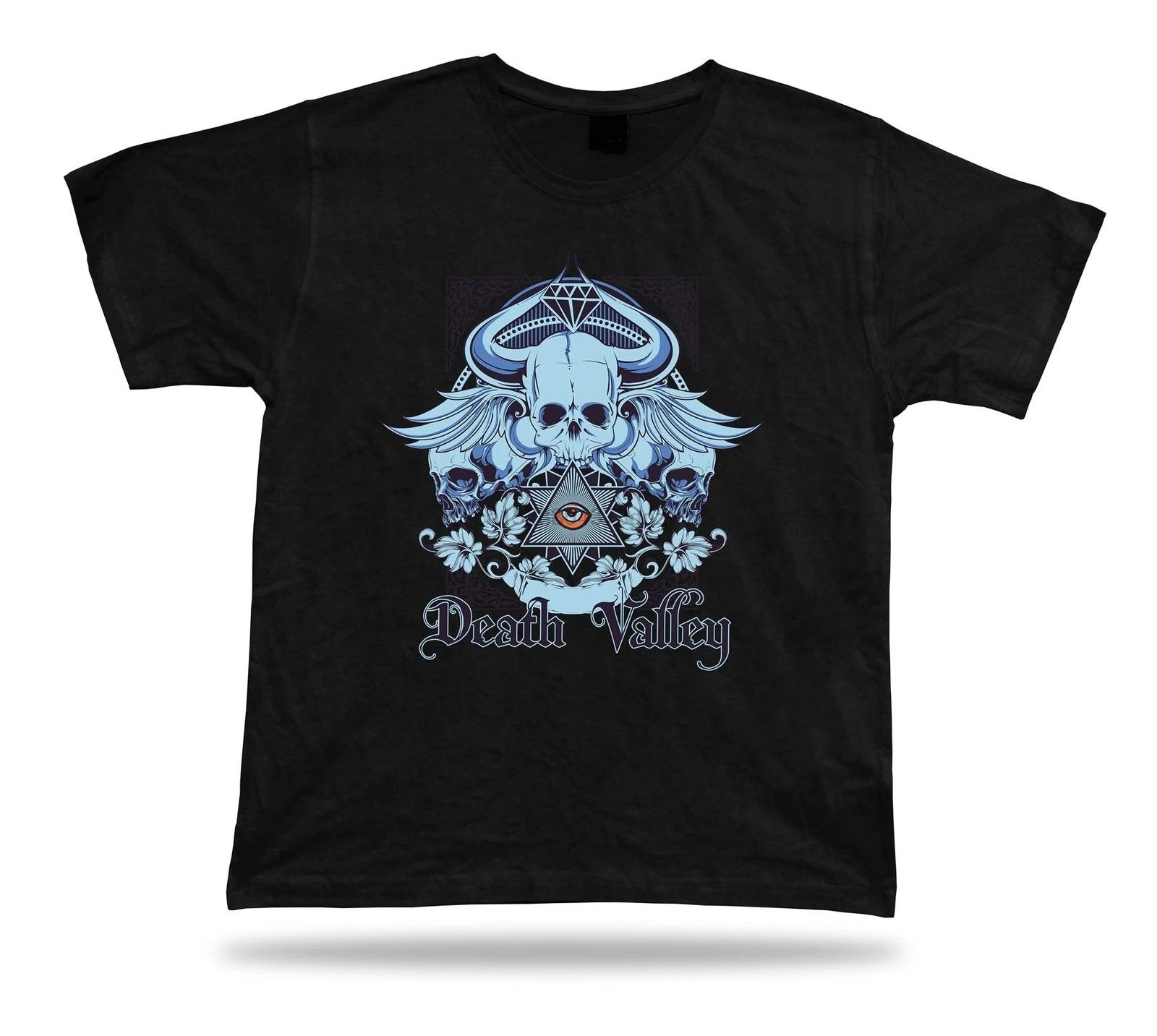 Футболка подарок на день рождения Idea Death Vally Skulls Illuminati Hornes Emblem |