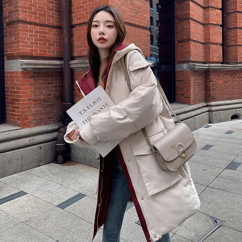 

Куртка женская зимняя, с подкладкой, свободная, теплая, желтая, K721, 2021